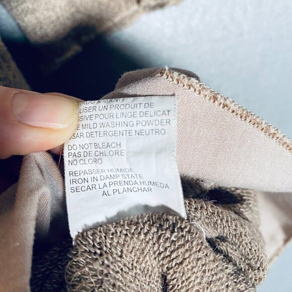 Forla Paris Midi Dress M Beige Cotton Blend Crinkle Pleat Fairycore - Picture 6 of 13